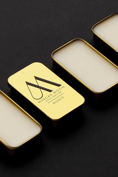 Originele productfotografie van Morgan Moon vaste parfum